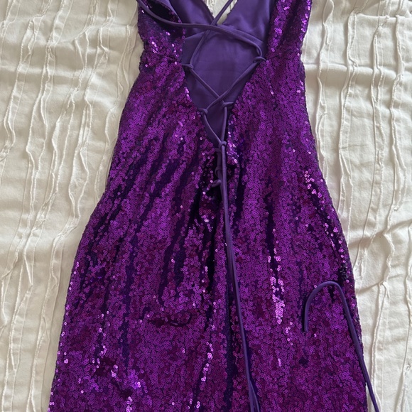 Lucy in the Sky dress purple sequin - Picture 2 of 3